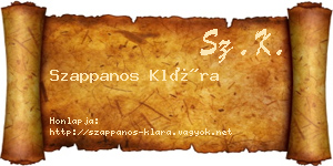 Szappanos Klára névjegykártya
